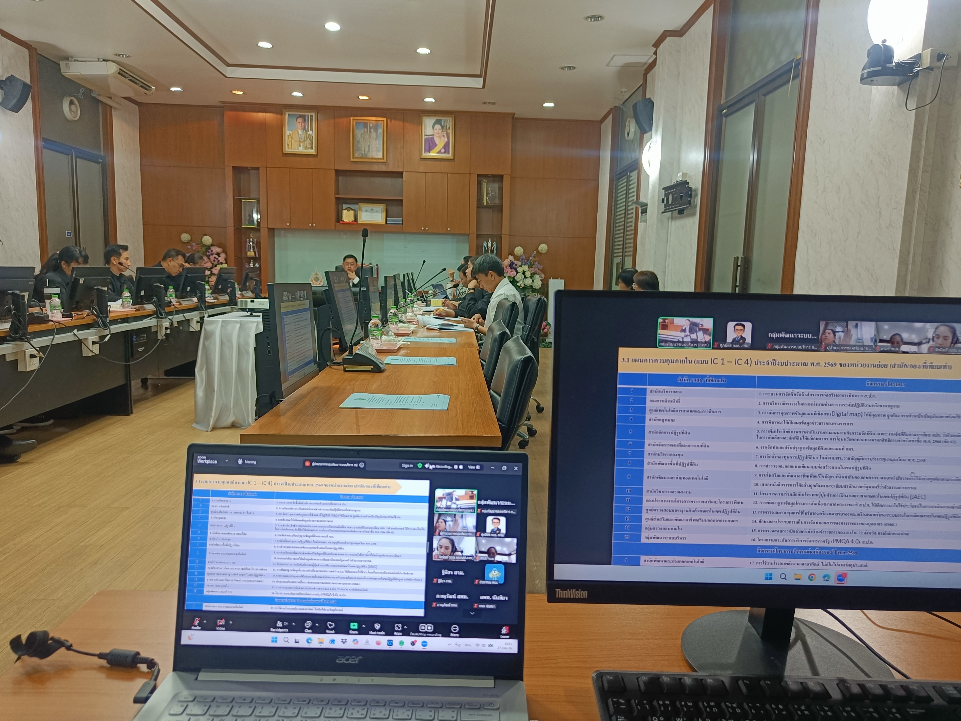 title - ประชุมคณะทำงานจัดวางระบบควบคุมภายใน และบริหารความเสี่ยงของสำนักงานการปฏิรูปที่ดินเพื่อเกษตรกรรม ครั้งที่ 1/2569 พร้อมประชุมผ่านระบบออนไลน์ ZOOM Meeting 